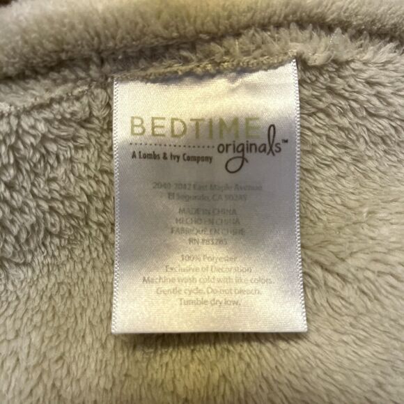 Bedtime Originals Zebra Train Baby Blanket Tan Beige Lambs & Ivy - Picture 3 of 6